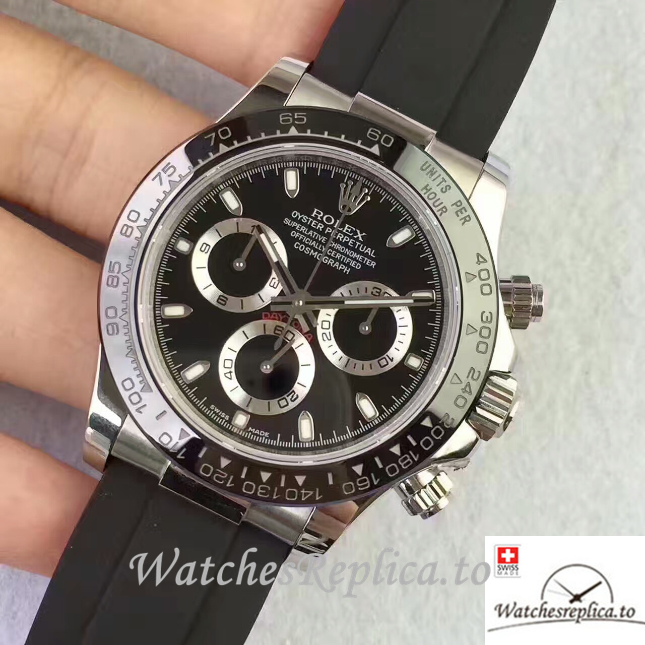 Swiss Rolex Daytona Replica 116523-78593 Rubber strap 40MM - WatchesReplica.is
