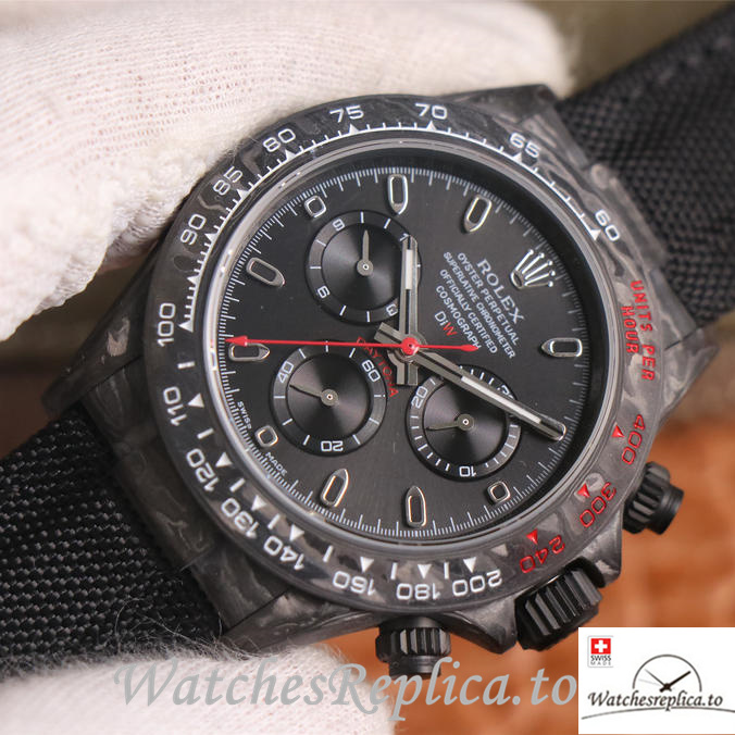 Swiss Rolex Daytona Replica Canvas strap 40MM - WatchesReplica.is