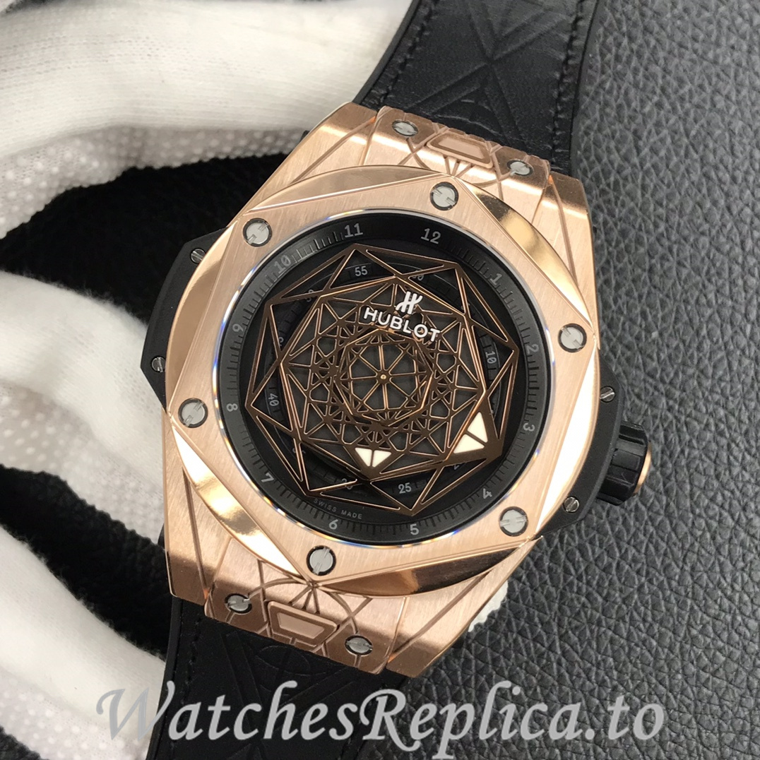 Hublot Replica Big Bang Series Tattoo Rubber strap 45MM - WatchesReplica.is
