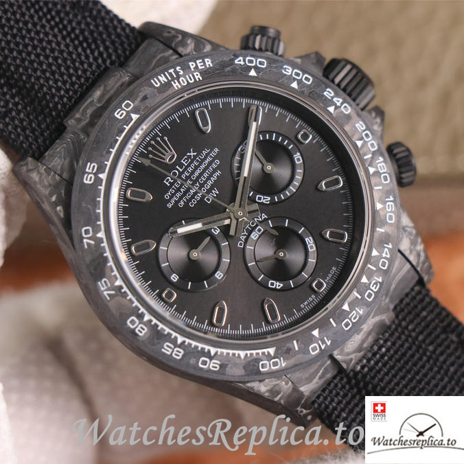 Swiss Rolex Daytona Replica Canvas strap 40MM - WatchesReplica.is