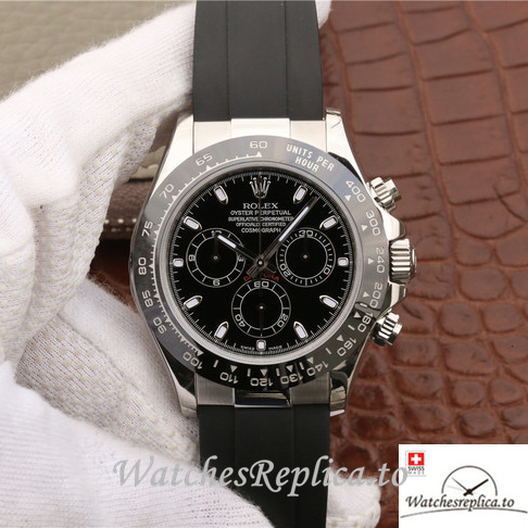 Swiss Rolex Daytona Replica 116519 LN Rubber strap 40MM - WatchesReplica.is