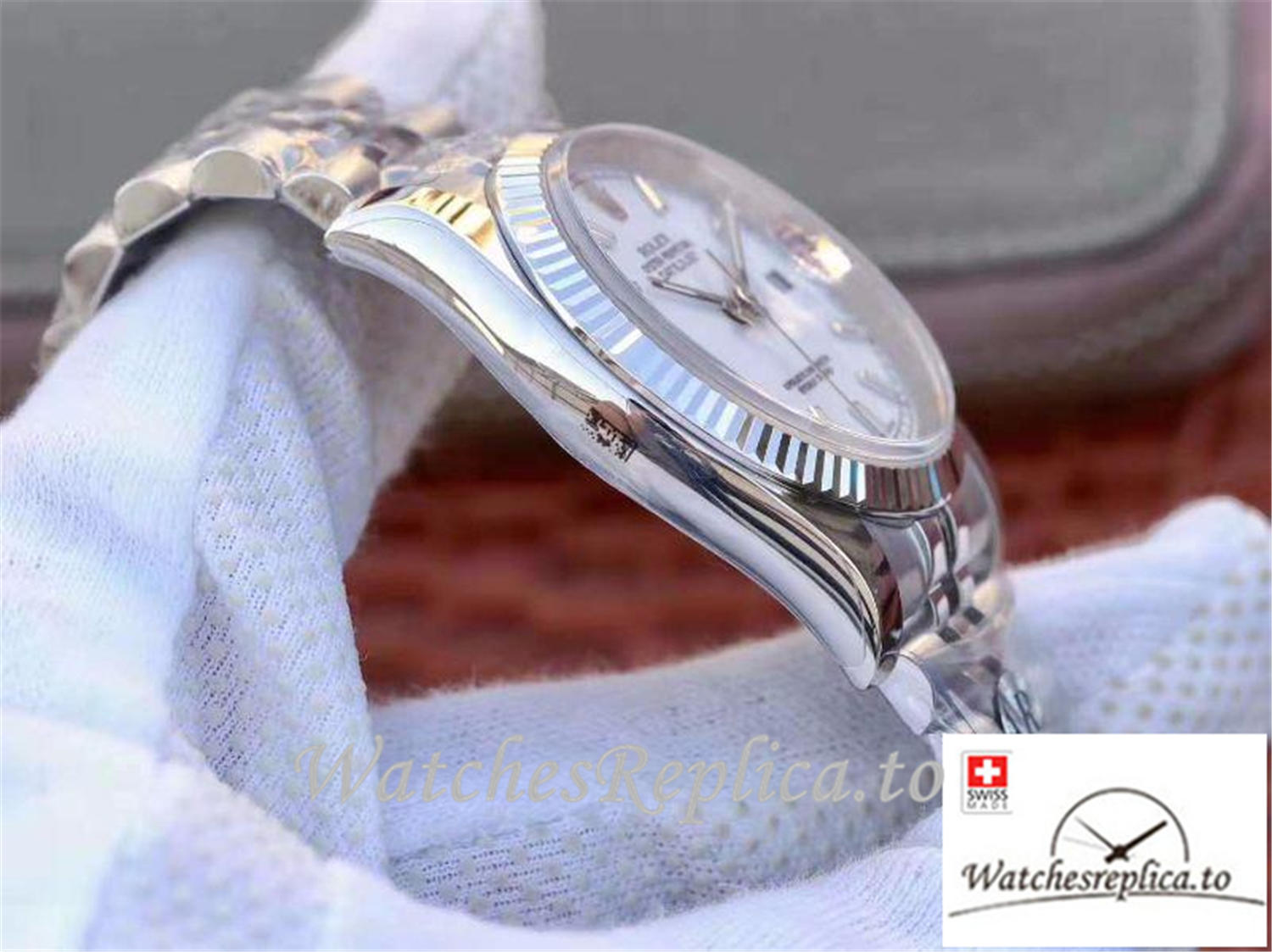 Swiss Rolex Datejust Replica 116234-009 White Dial 36MM - WatchesReplica.is