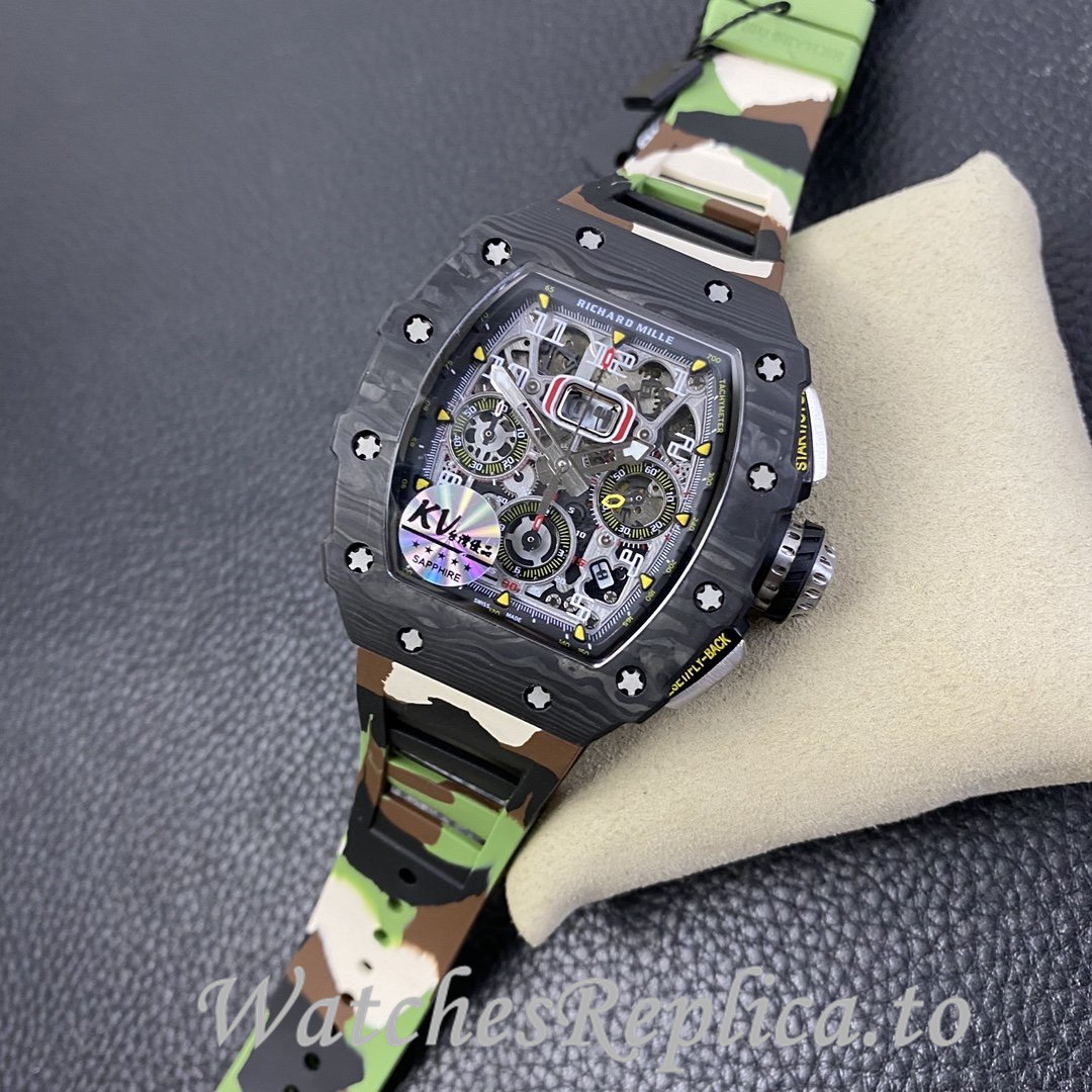 Richard Mille Replica RM-011 Rubber strap 50MM - WatchesReplica.is