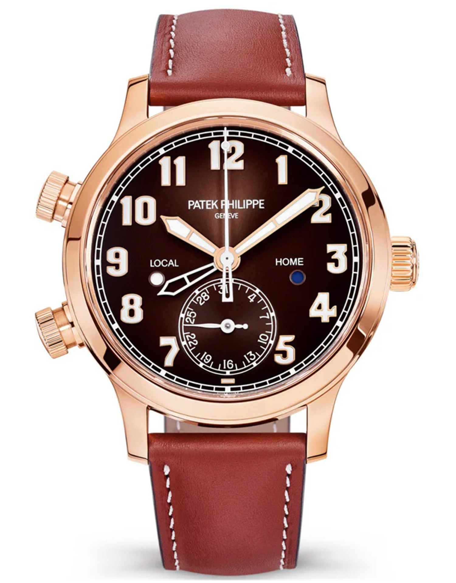 Patek Philippe Calatrava 37.5mm Brown Sunburst Dial 7234R-001 - WatchesReplica.is