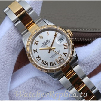 Swiss Rolex Datejust Replica 178383 Stainless steel strap 31MM - WatchesReplica.is