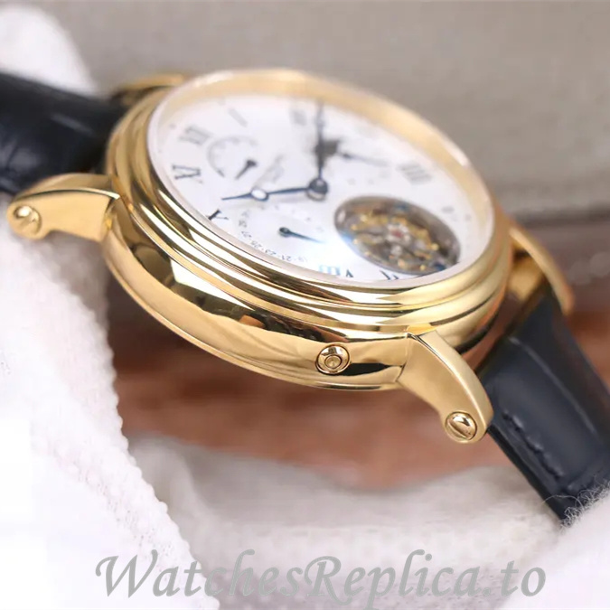 Patek Philippe Replica Complications Leather strap 42MM - WatchesReplica.is