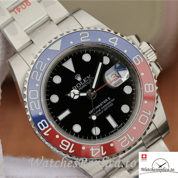 Swiss Rolex GMT-Master Replica 116719BLRO-0001 Stainless steel strap 40MM - WatchesReplica.is