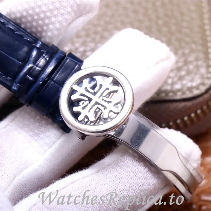 Patek Philippe Replica Complications Leather strap 42MM - WatchesReplica.is