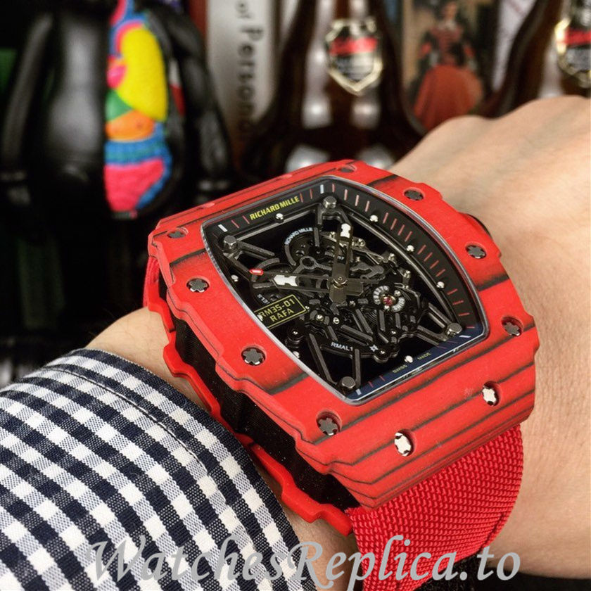 Richard Mille Replica RM35-01 Canvas strap 50MM - WatchesReplica.is