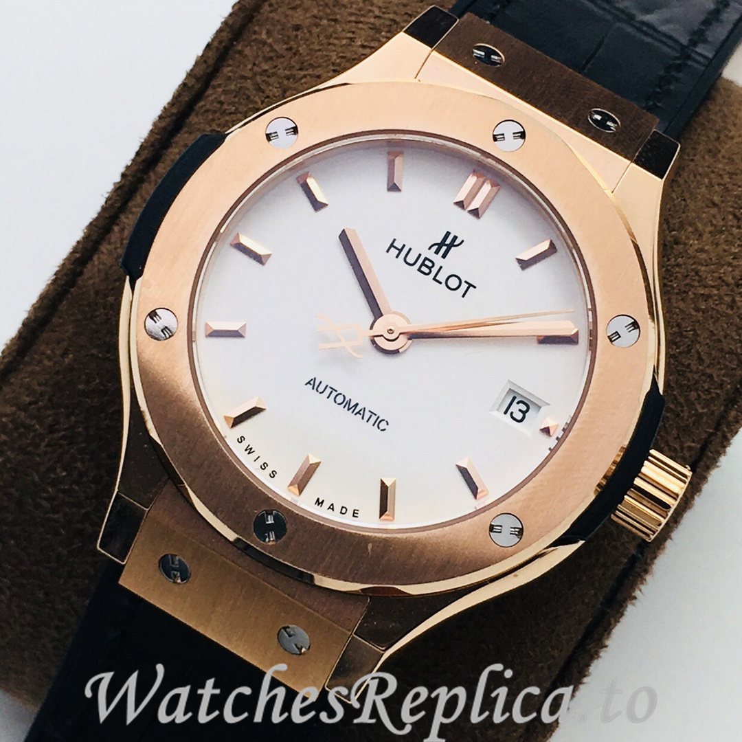 Hublot Replica Classic-Fusion-Series Leather strap 38MM Swiss - WatchesReplica.is