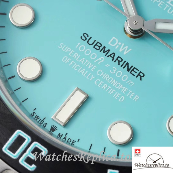 Swiss Rolex Submariner Replica Stainless steel strap 40MM Blue Dial - WatchesReplica.is