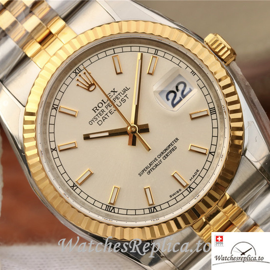 Swiss Rolex Datejust 126233-0019 Stainless steel strap 36MM - WatchesReplica.is