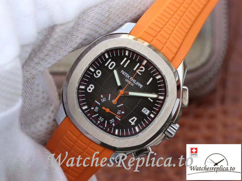 Swiss Patek Philippe Aquanaut Chronograph Replica 5968A Roman Markers 42MM - WatchesReplica.is