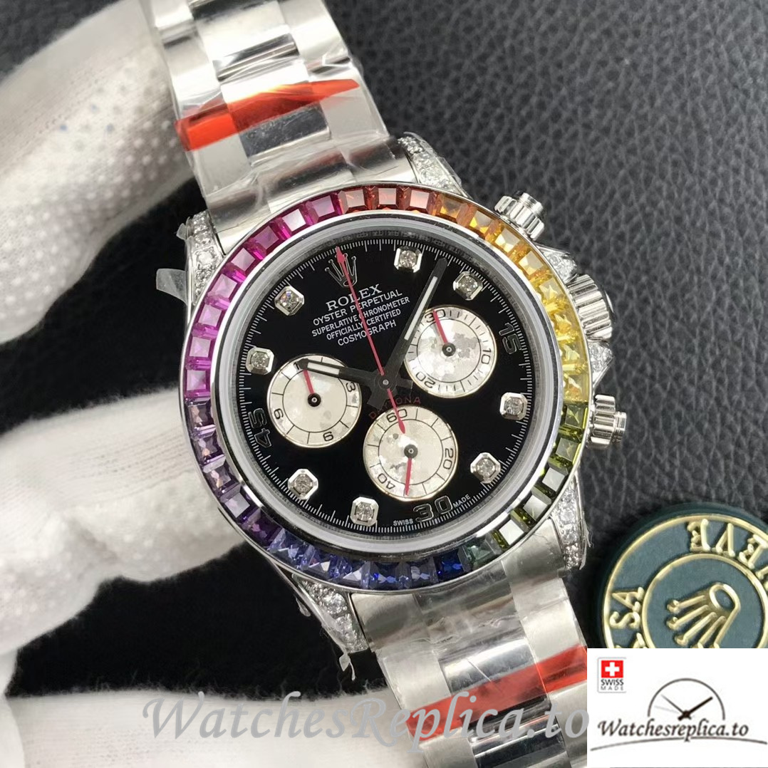 Swiss Rolex Daytona 116598RBOW Replica Stainless steel strap 40MM - WatchesReplica.is