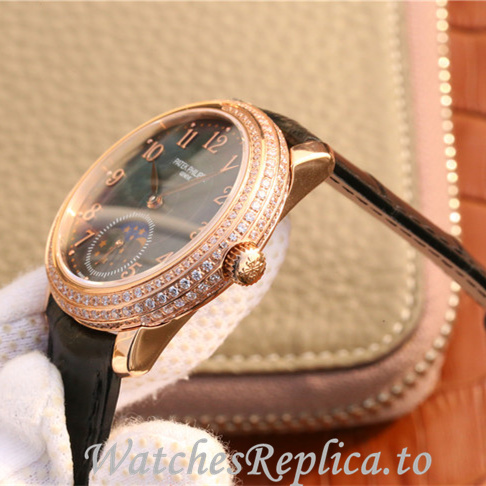 Patek Philippe Replica Complications 4968 Leather strap 33.3MM - WatchesReplica.is