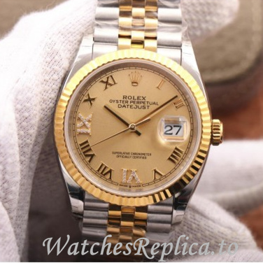 Swiss Rolex Datejust Replica 126233 Stainless steel strap 36MM - WatchesReplica.is