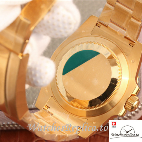 Swiss Rolex Submariner Replica 116618 Yellow Gold strap 40MM - WatchesReplica.is
