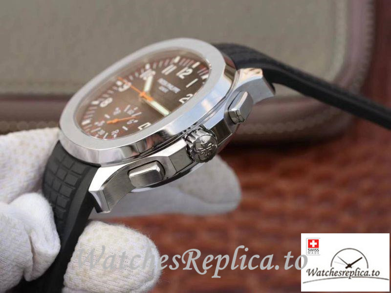 Swiss Patek Philippe Aquanaut Chronograph Replica 5968A-001 Black Strap 42MM - WatchesReplica.is