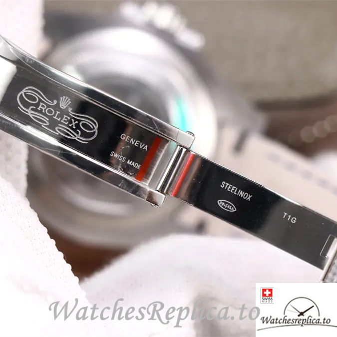 Swiss Rolex Submariner Replica Leather strap 40MM - WatchesReplica.is