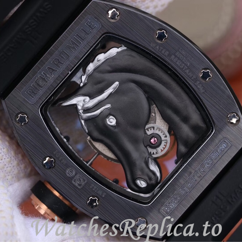 Richard Mille Replica RM52-02 Rubber strap 50MM - WatchesReplica.is
