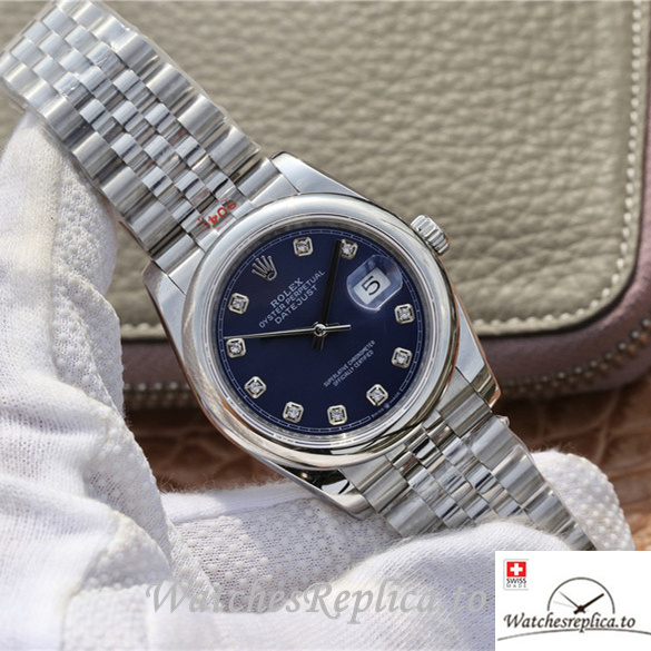 Swiss Rolex Datejust Replica 116200 Stainless steel strap 36MM - WatchesReplica.is