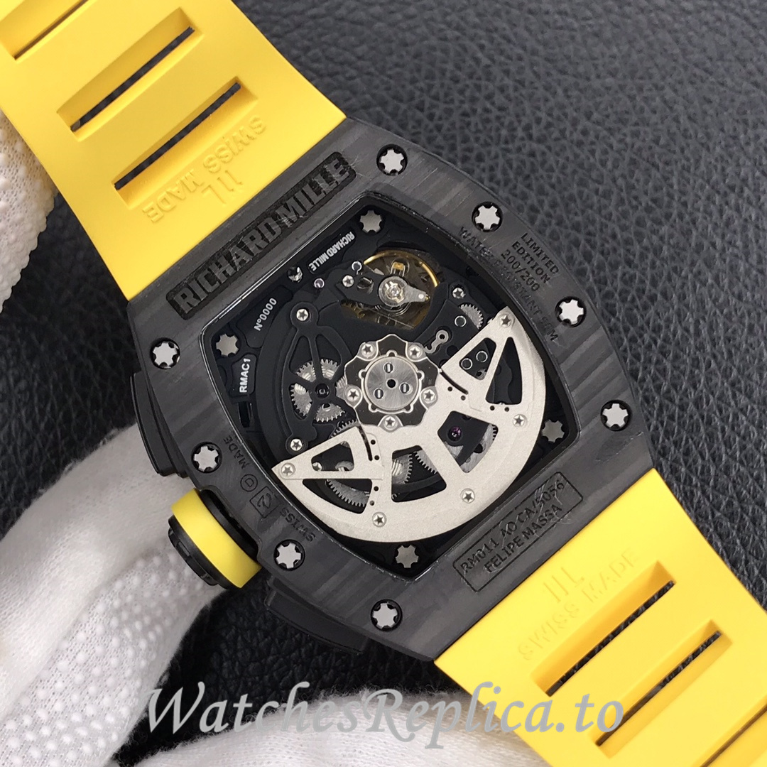 Richard Mille Replica RM-011 Rubber strap 50MM - WatchesReplica.is