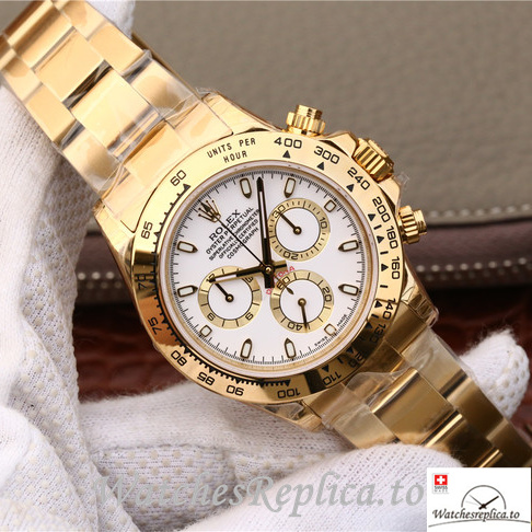 Swiss Rolex Daytona 116508 Yellow Gold strap 40MM - WatchesReplica.is