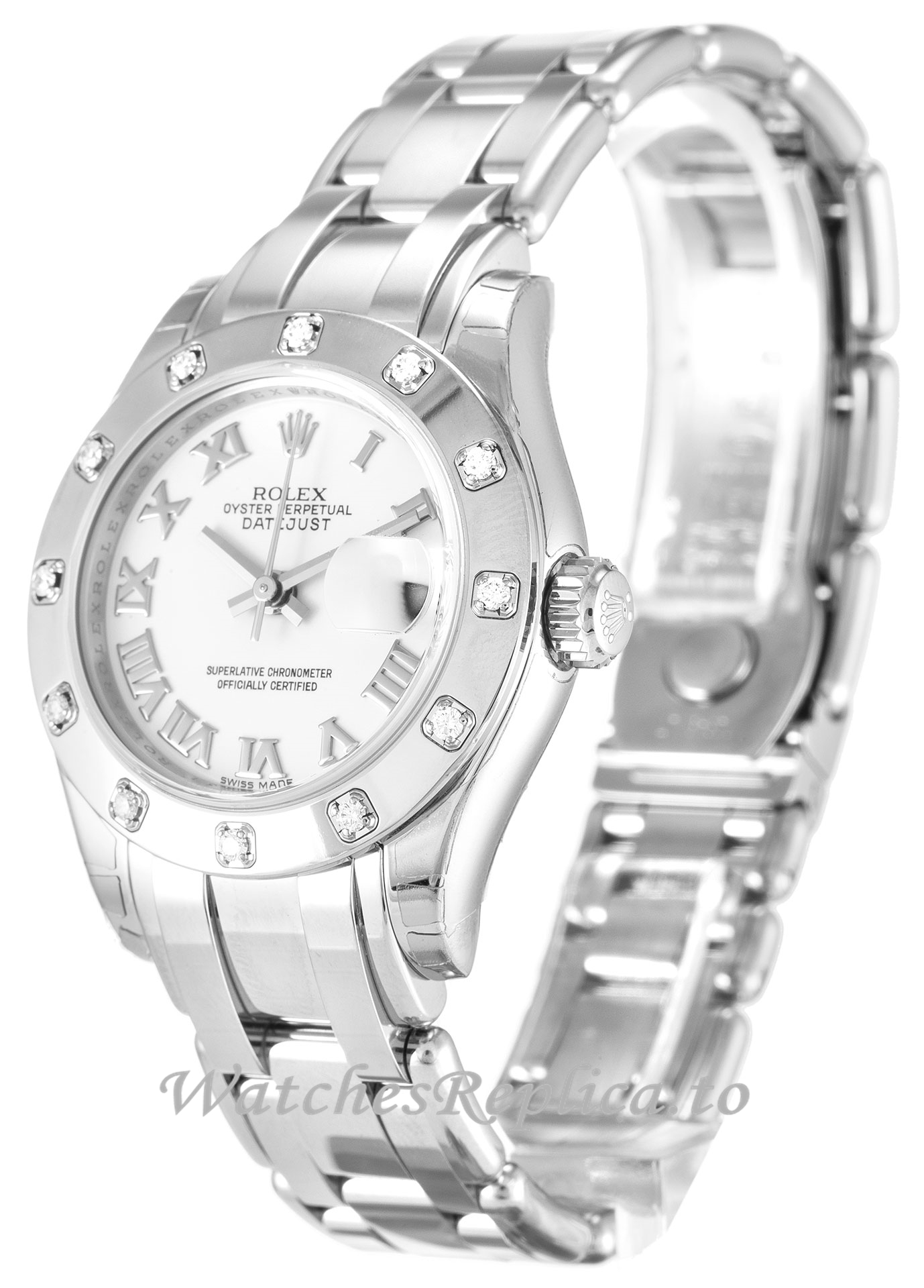 Rolex Pearlmaster White Dial 80319 - WatchesReplica.is