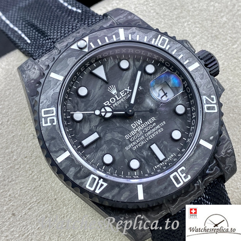 Swiss Rolex Sea Dweller Replica Canvas strap 40MM White - WatchesReplica.is