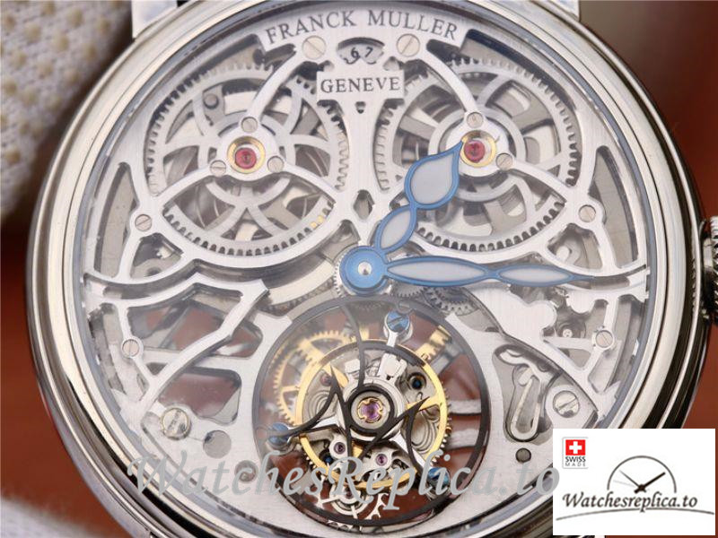Swiss Franck Muller Giga Tourbillon Replica 7048 T G SQT BR Black Strap 43.6 MM - WatchesReplica.is