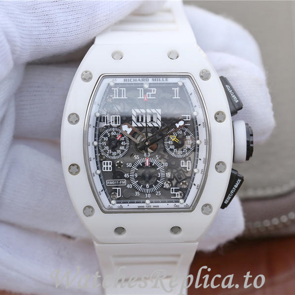 Richard Mille Replica RM011 Rubber strap 50MM - WatchesReplica.is
