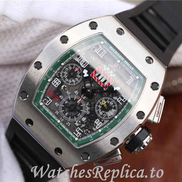 Richard Mille Replica RM011 Rubber strap 50MM - WatchesReplica.is