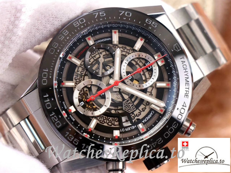 Swiss Tag Heuer Carrera Replica CAR2A1W.BA0703 Black Bezel 45MM - WatchesReplica.is