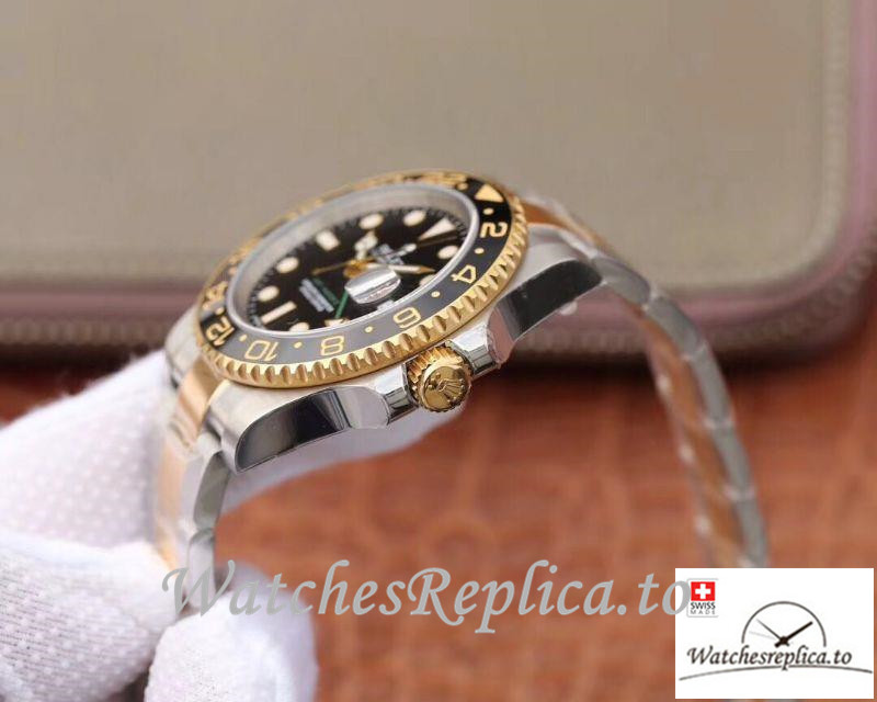 Swiss Rolex GMT-Master II Replica 116713LN 001 Black Dial 40MM - WatchesReplica.is