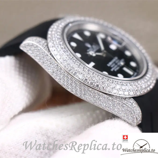 Swiss Rolex Submariner Replica Rubber strap 40MM - WatchesReplica.is