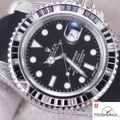Swiss Rolex Submariner Replica 116610LV Rubber strap 40MM - WatchesReplica.is