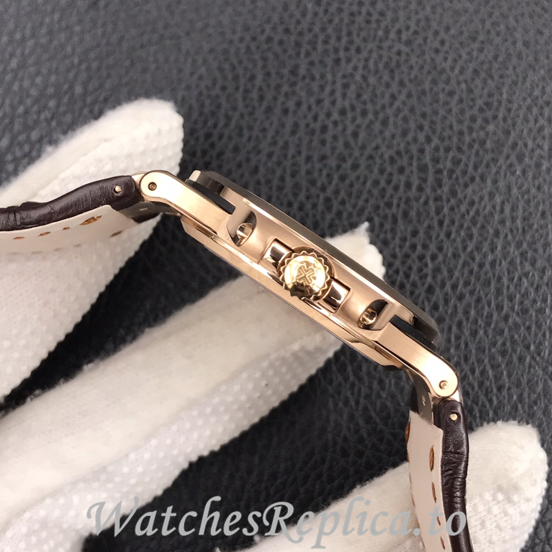 Patek Philippe Replica Nautilus 5711 Leather strap 40MM - WatchesReplica.is