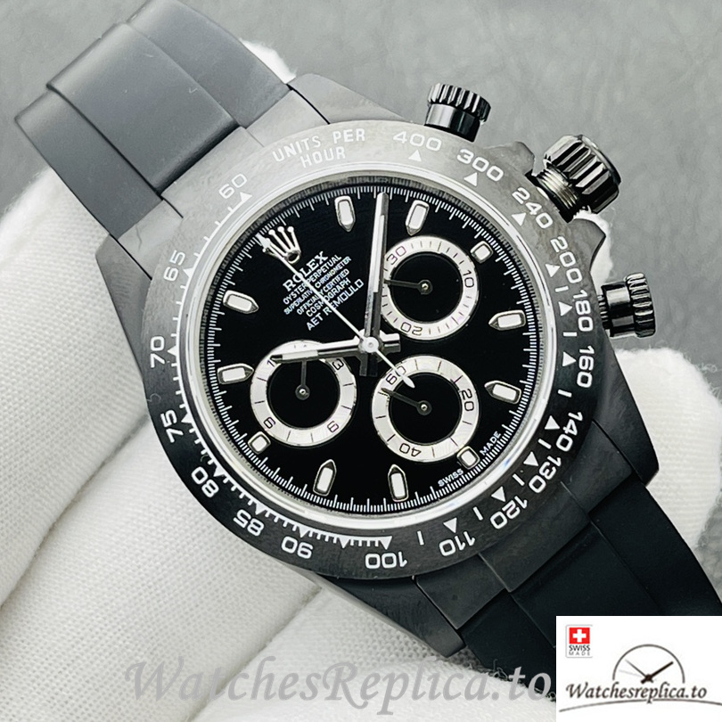 Swiss Rolex Daytona Replica Rubber strap 40MM - WatchesReplica.is