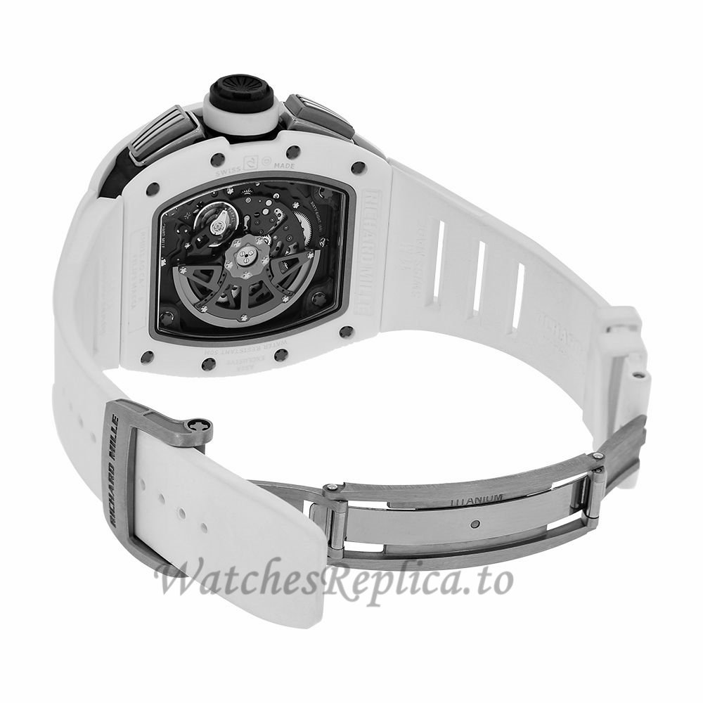 Richard Mille Replica Asia Limited Edition White Ceramic NTPT 50MM Watch M01107028 - WatchesReplica.is