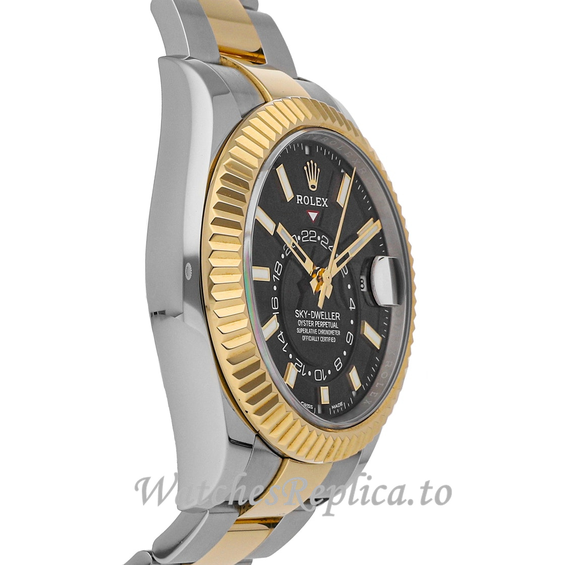 Replica Rolex Sky-Dweller m326933-0002 42MM Yellow Rolesor Mens Watch - WatchesReplica.is