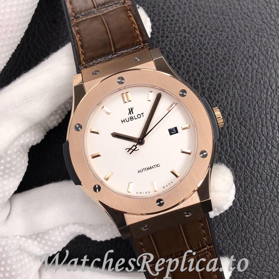 Hublot Replica Classic Fusion Series Leather strap 45MM - WatchesReplica.is