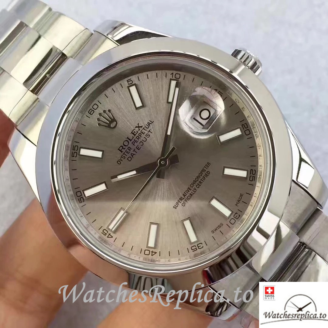 Swiss Rolex Datejust Replica 116300 Stainless steel strap 41MM - WatchesReplica.is