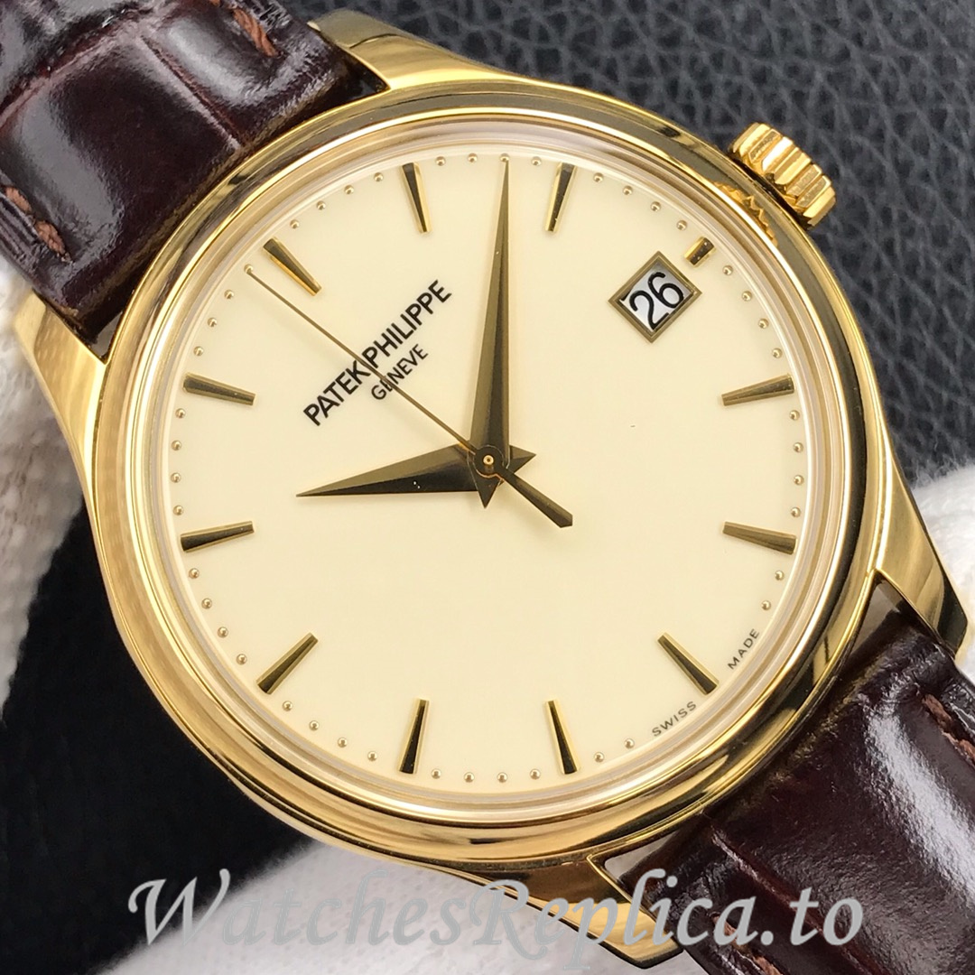 Patek Philippe Replica Calatrava 5227 Leather strap 39MM - WatchesReplica.is