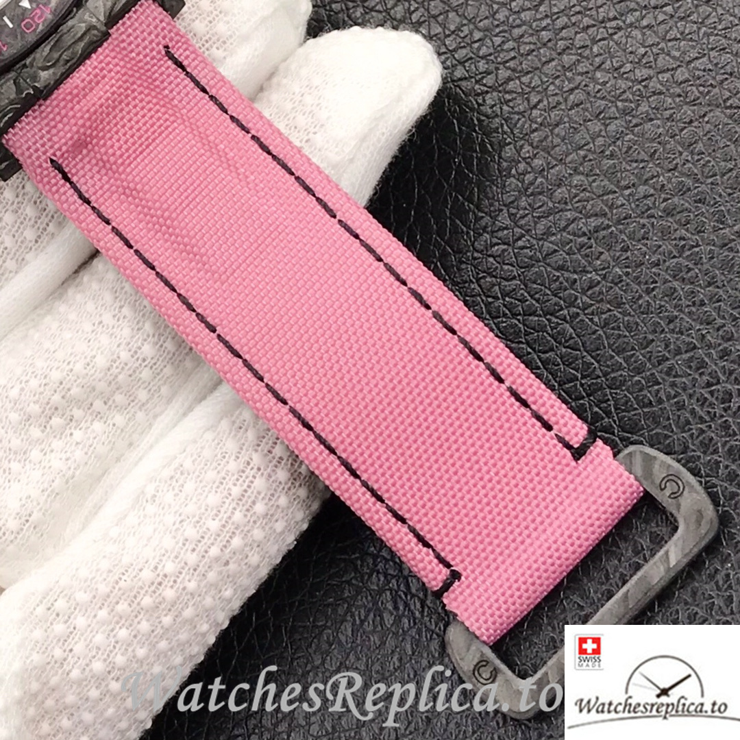 Swiss Rolex Daytona Replica Canvas strap 40MM Pink Dial - WatchesReplica.is