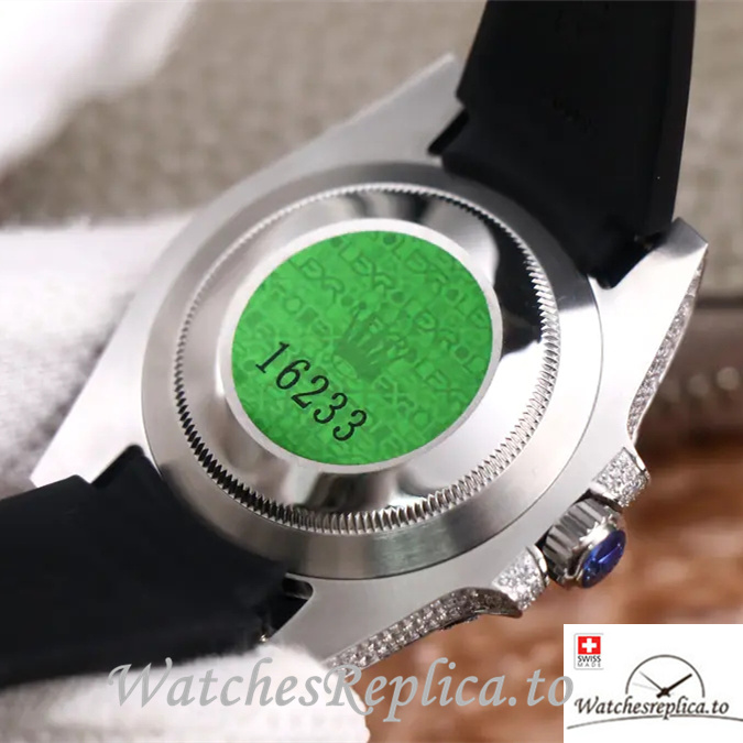 Swiss Rolex Submariner Replica Rubber strap 40MM - WatchesReplica.is
