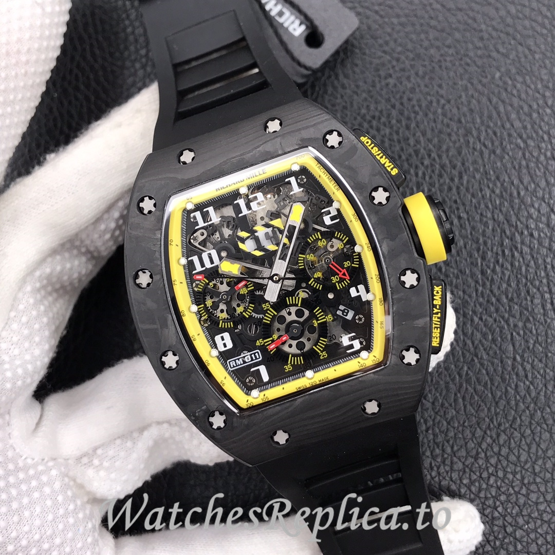 Richard Mille Replica RM-011 Rubber strap 50MM - WatchesReplica.is