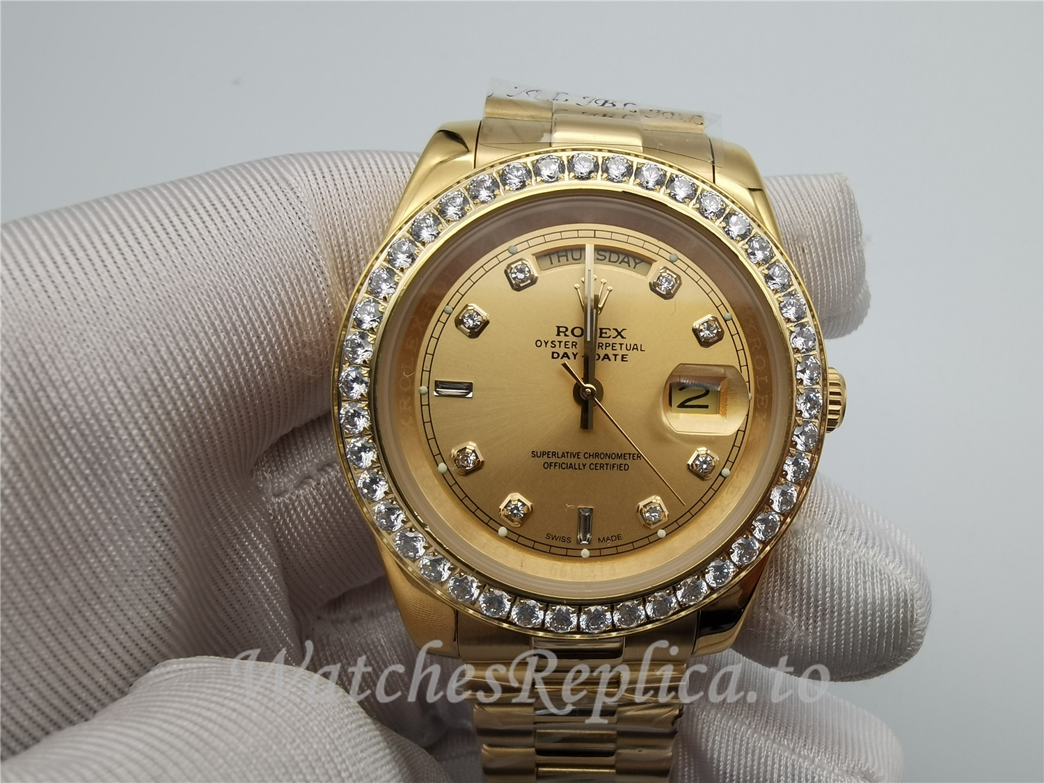 Rolex Day Date 128348RBR Replica Watch 40MM - WatchesReplica.is