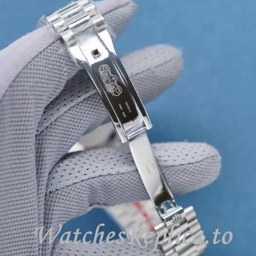 Swiss Rolex Day Date Replica 128238 Stainless steel strap 36MM - WatchesReplica.is