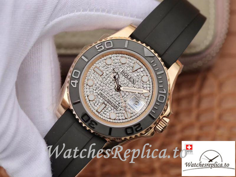 Swiss Rolex Yacht Master Replica 116655 002 Black Bezel 40MM - WatchesReplica.is