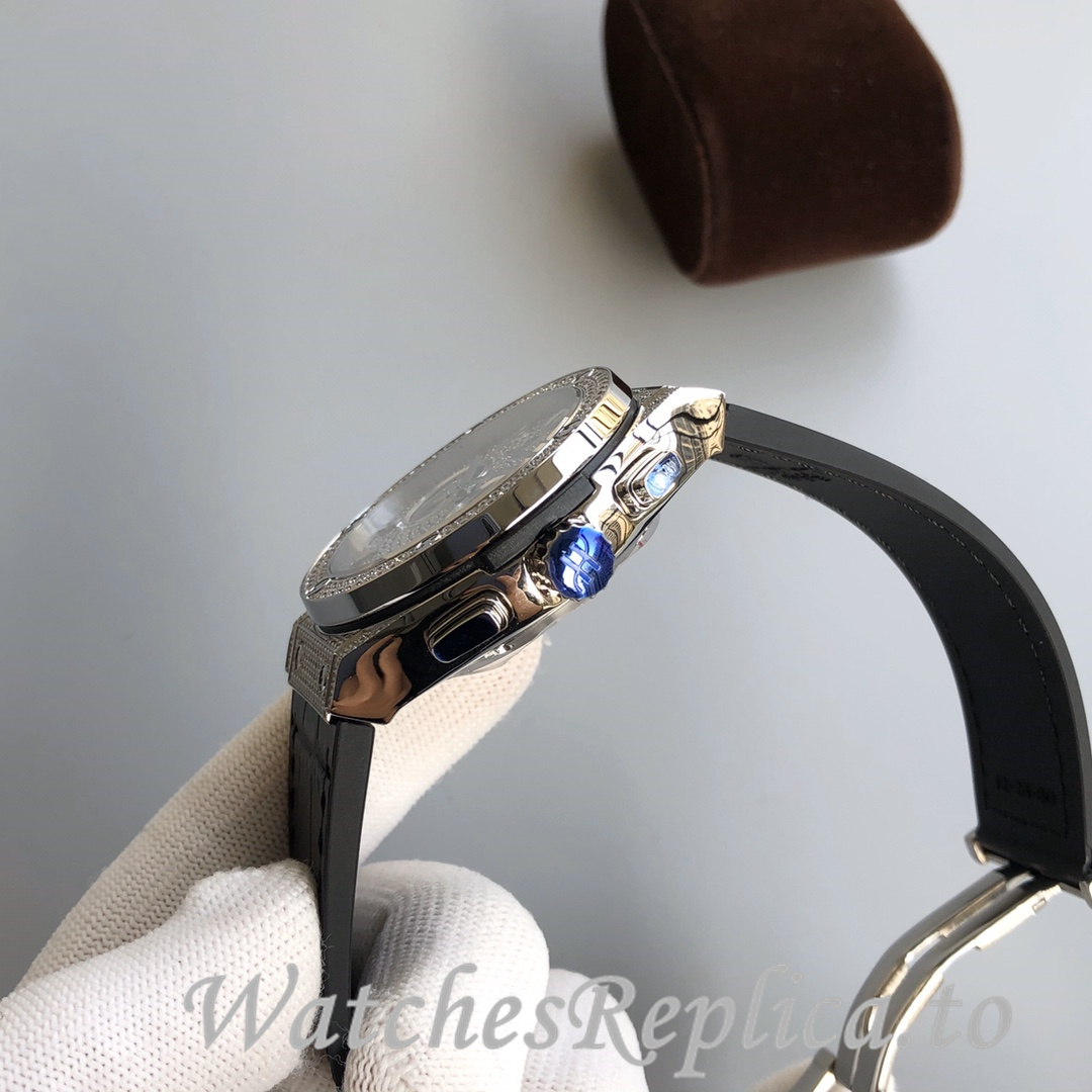 Hublot Replica Classic Fusion Gypsophila Chronograph Rubber strap 45MM - WatchesReplica.is